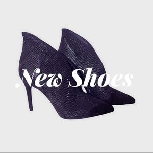 Black rhinestone booties size 8